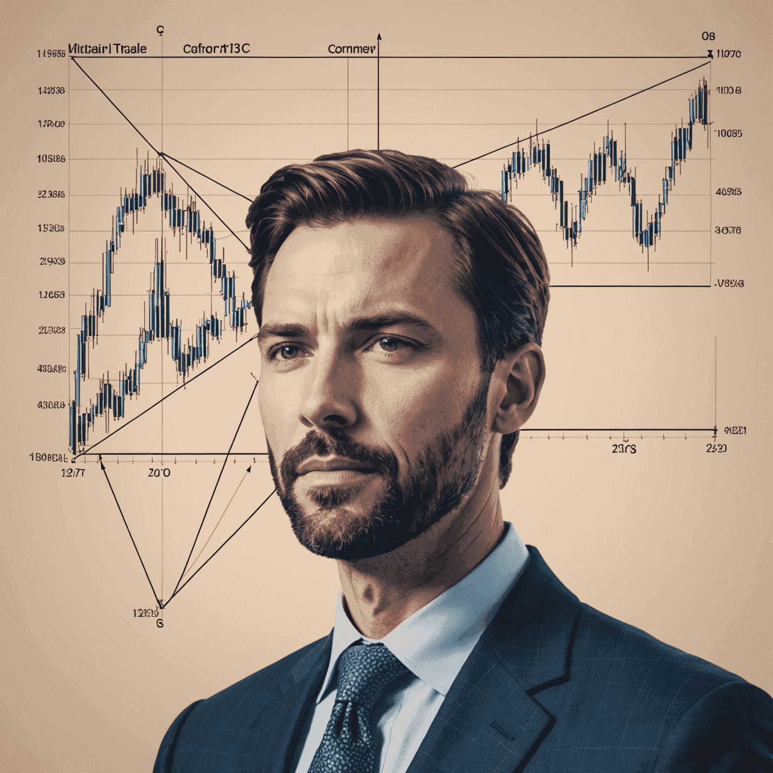 Illustration of common chart patterns like head and shoulders, double top, and triangle patterns on a TradingView chart