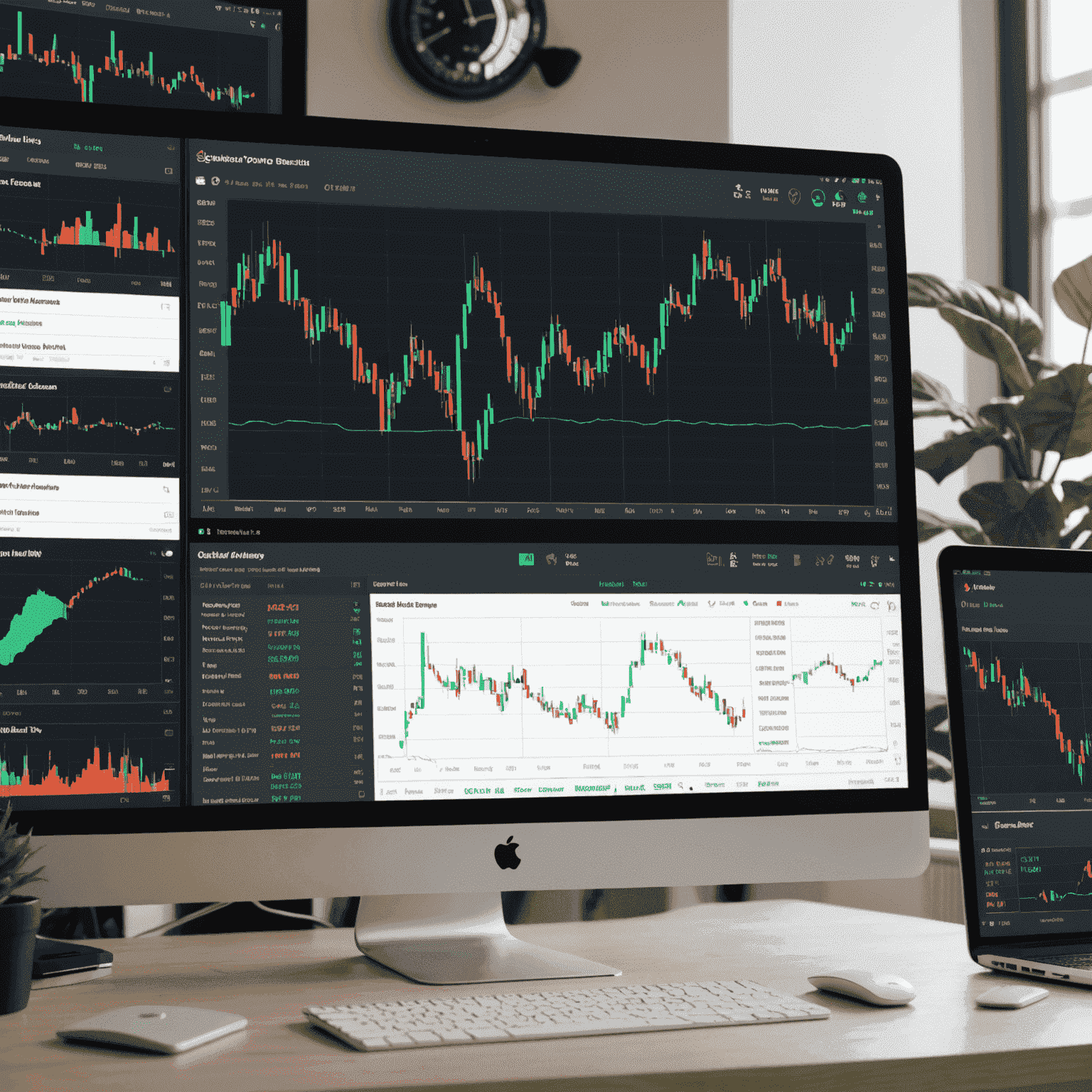 Screenshot of a customized TradingView workspace with multiple charts, indicators, and personalized layout