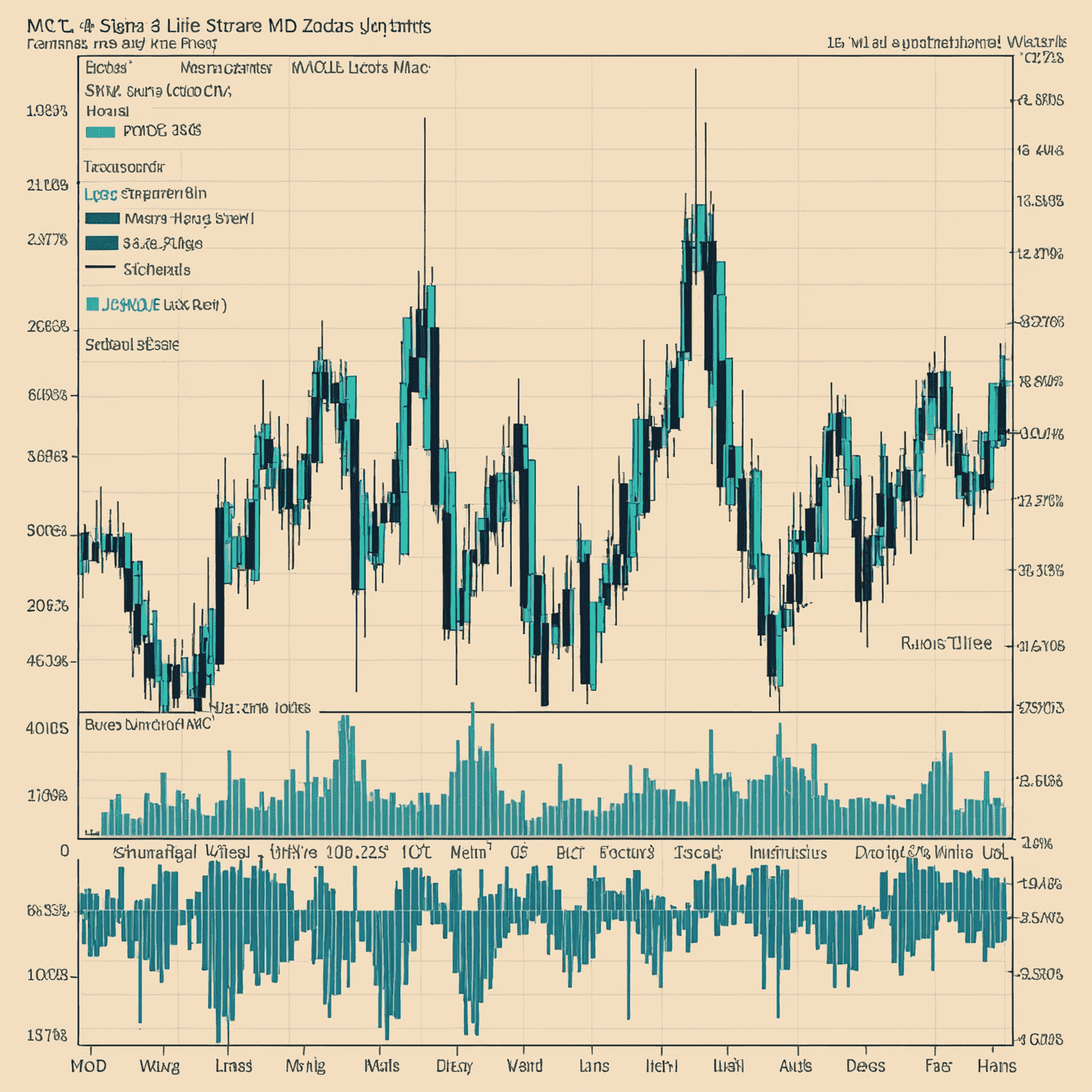 MACD indicator chart showing signal line, MACD line, and histogram