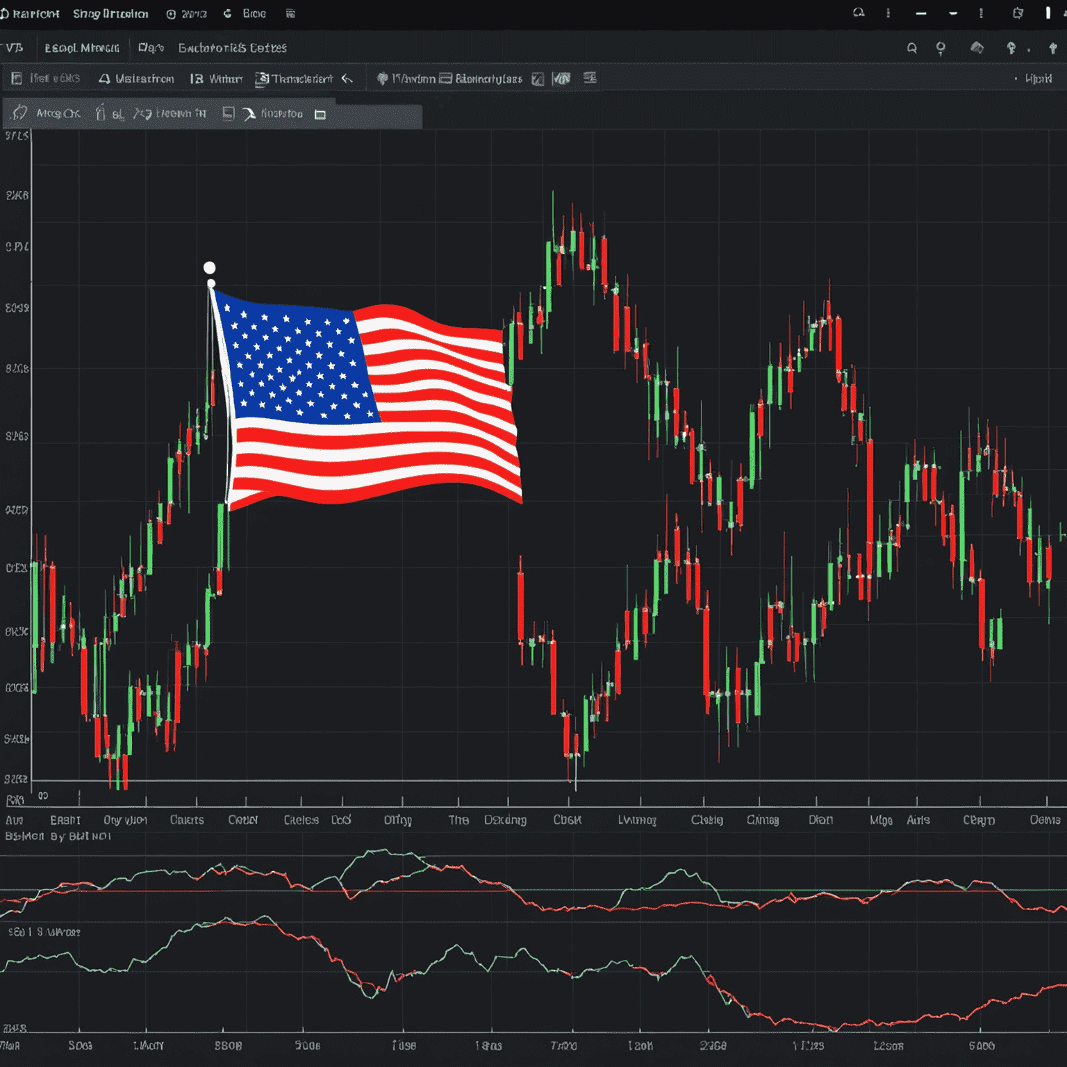 TradingView chart illustrating Flag and Pennant patterns within a strong uptrend